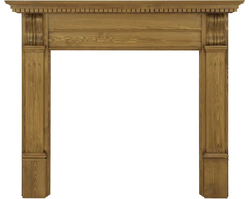 Corbel waxed solid pine fireplace surround