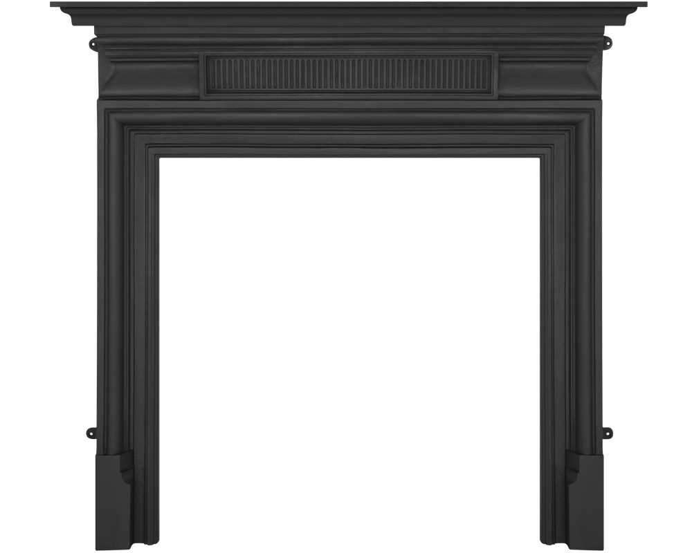 Belgrave cast iron fireplace surround in black finish