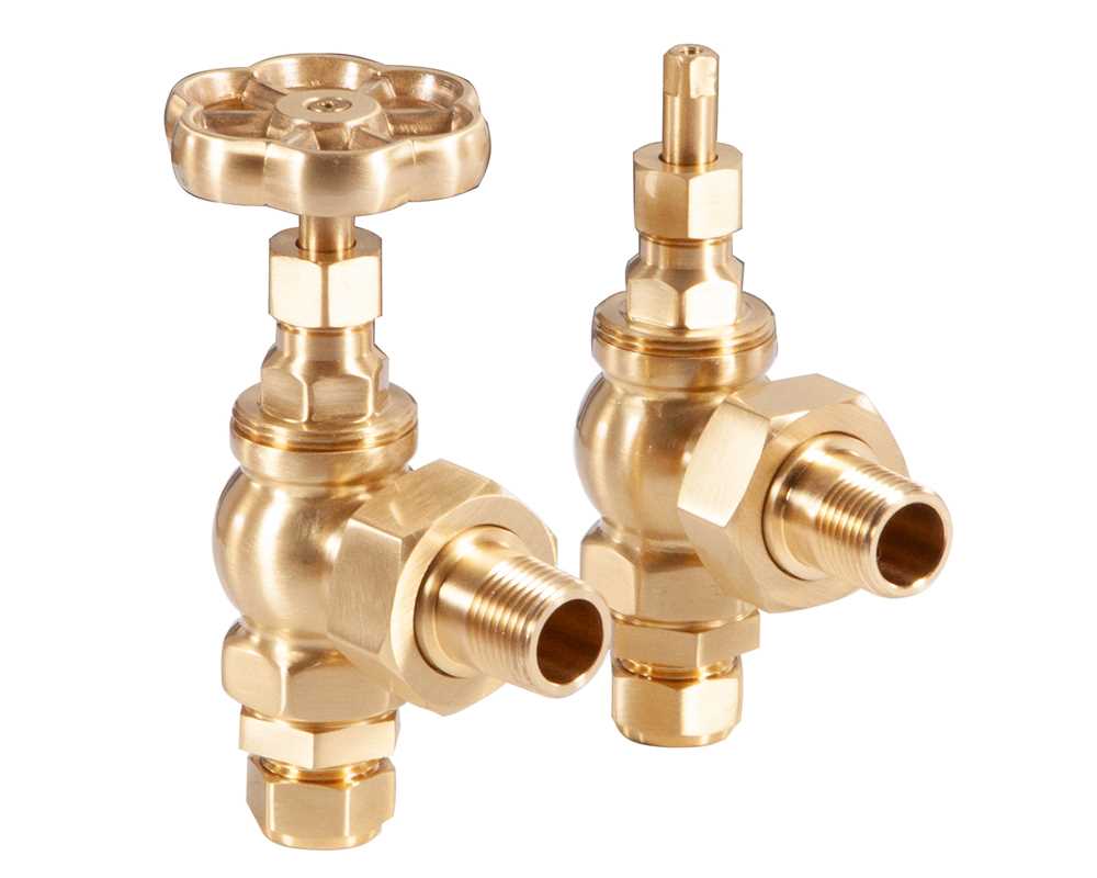 Daisy Wheel Manual Valve Brushed Brass Lacquered